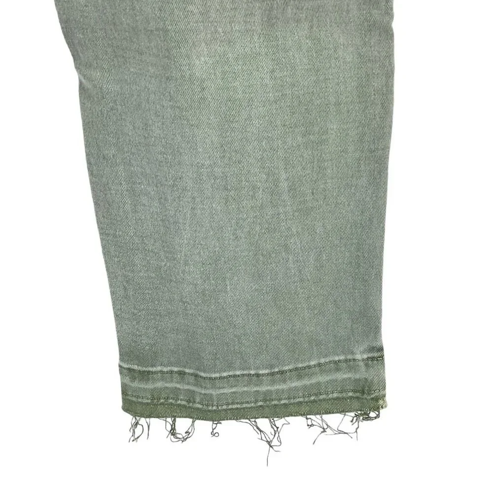 Democracy Los Angeles Jeans Women's 26 Green Luxe Skinny Crop Stretch $84 Nwt - Picture 5 of 13
